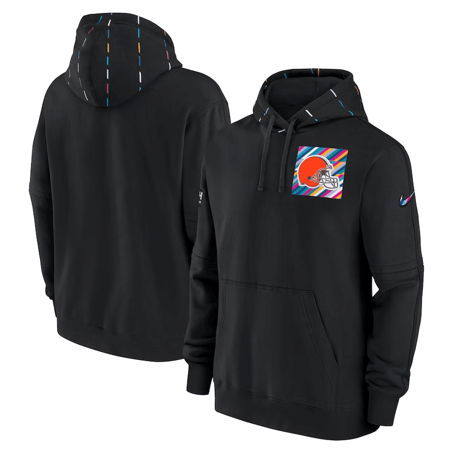 Men's Cleveland Browns Black 2023 Crucial Catch Club Pullover Hoodie Men's Cleveland Browns Black 2023 Crucial Catch Club Pullover Hoodie